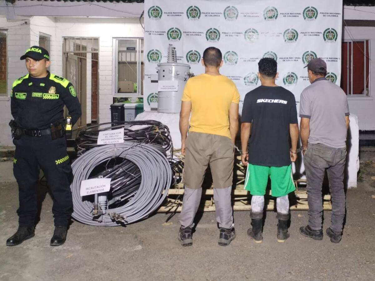 Tres hombres fueron capturados por robar energía para actividades de minería ilegal