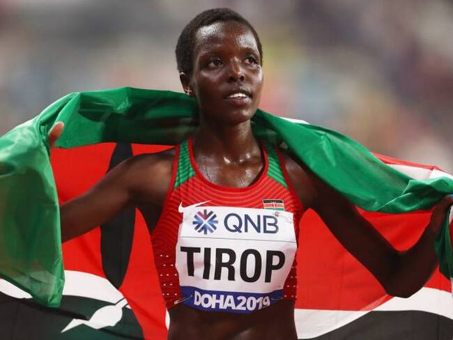 Agnes Jebet Tirop 2019. Créditos: Getty Images/ Alexander Hassenstein