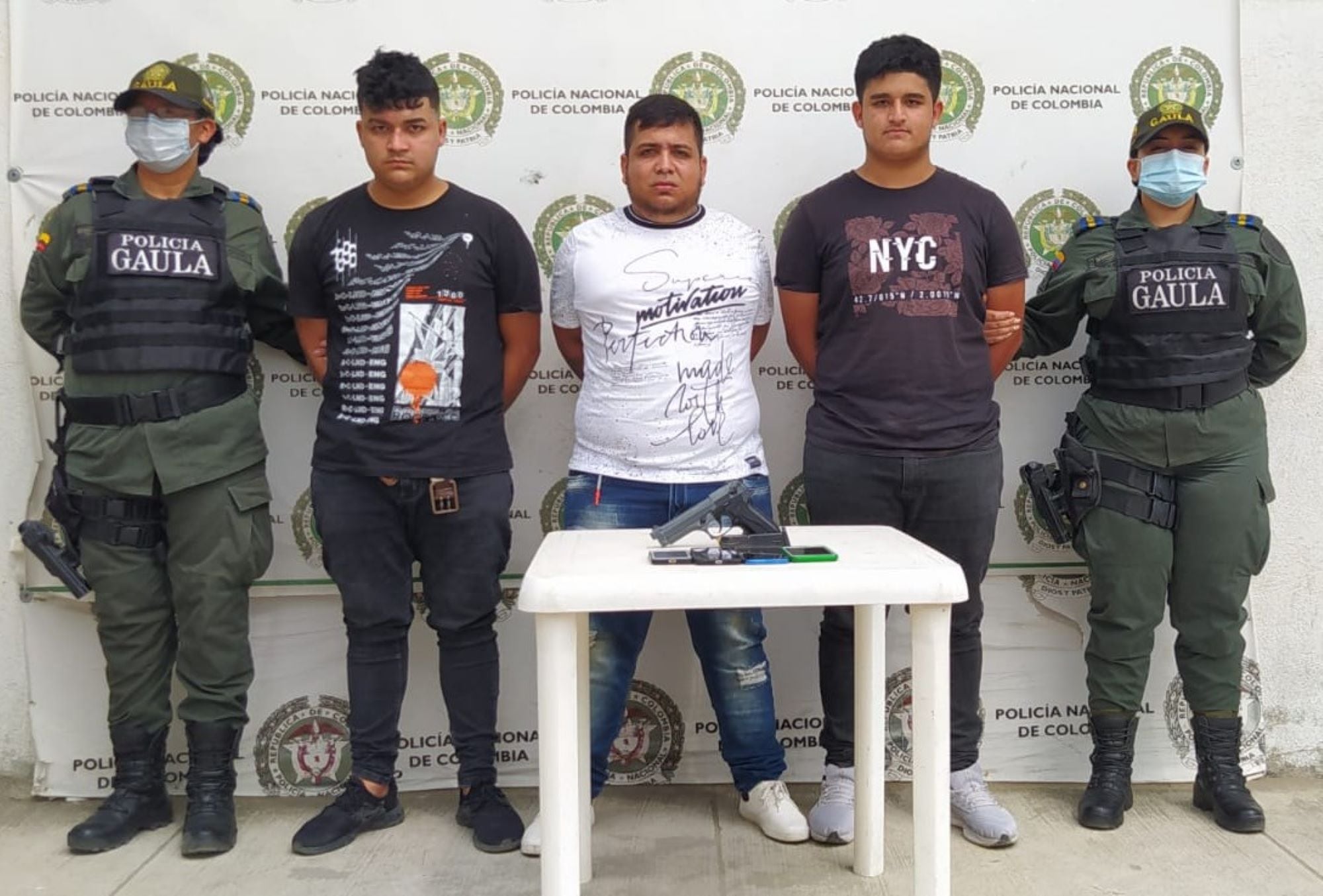 Capturados/ Policía Metropolitana de Santa Marta.