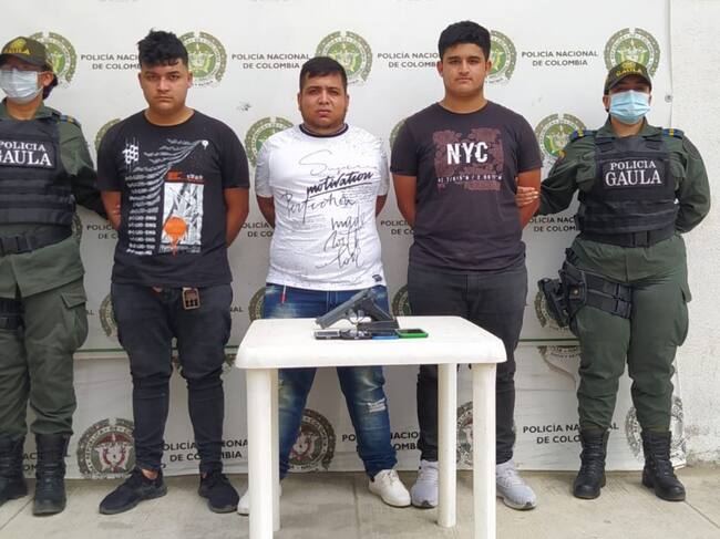 Capturados/ Policía Metropolitana de Santa Marta.