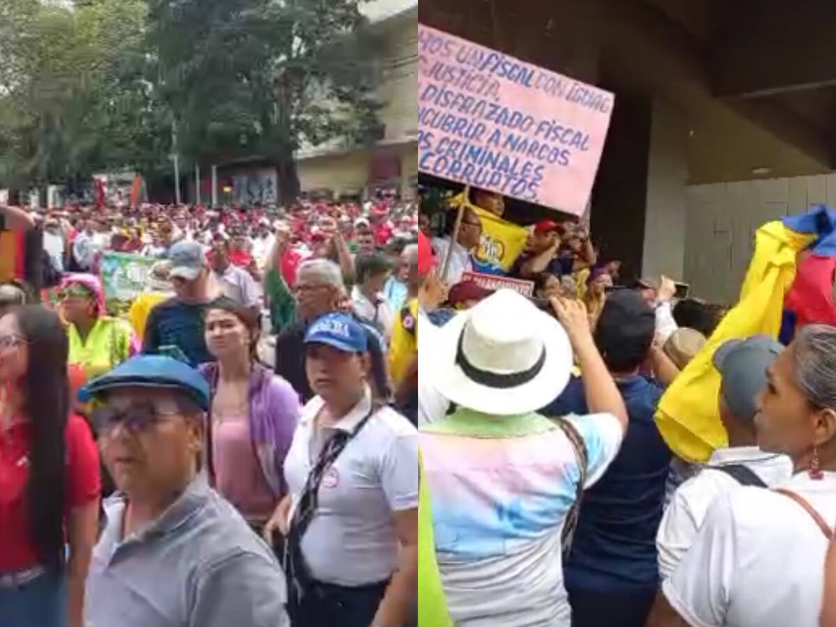 Barranquilla: realizan manifestación frente a la Fiscalía en respaldo al Gobierno