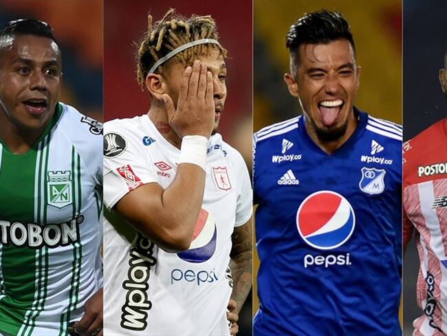 Nacional, América, Millonarios y Junior buscan su paso a la siguiente ronda de la liga. Foto: JOAQUIN SARMIENTO/AFP via Getty Images - Liamara Polli-Pool/Getty Images – Colprensa: Cortesía Dimayor - RAUL ARBOLEDA/AFP via Getty Images