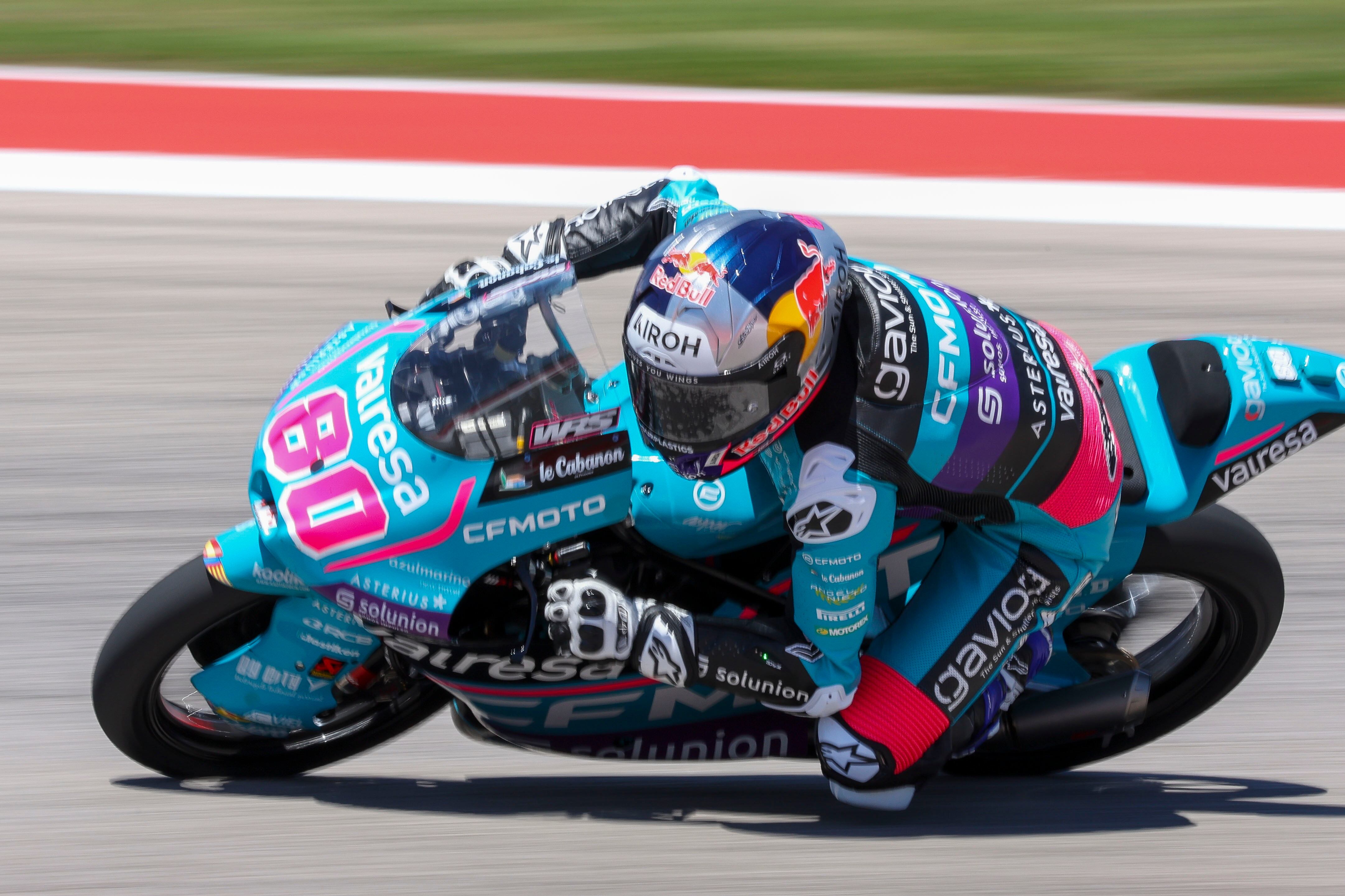David Alonso. En las prácticas del Gran Premio de las Américas. Foto: EFE/EPA/ADAM DAVIS