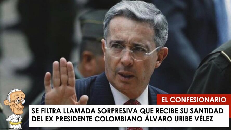 [Humor] Se filtra llamada de Álvaro Uribe y  el papa Francisco. Foto: