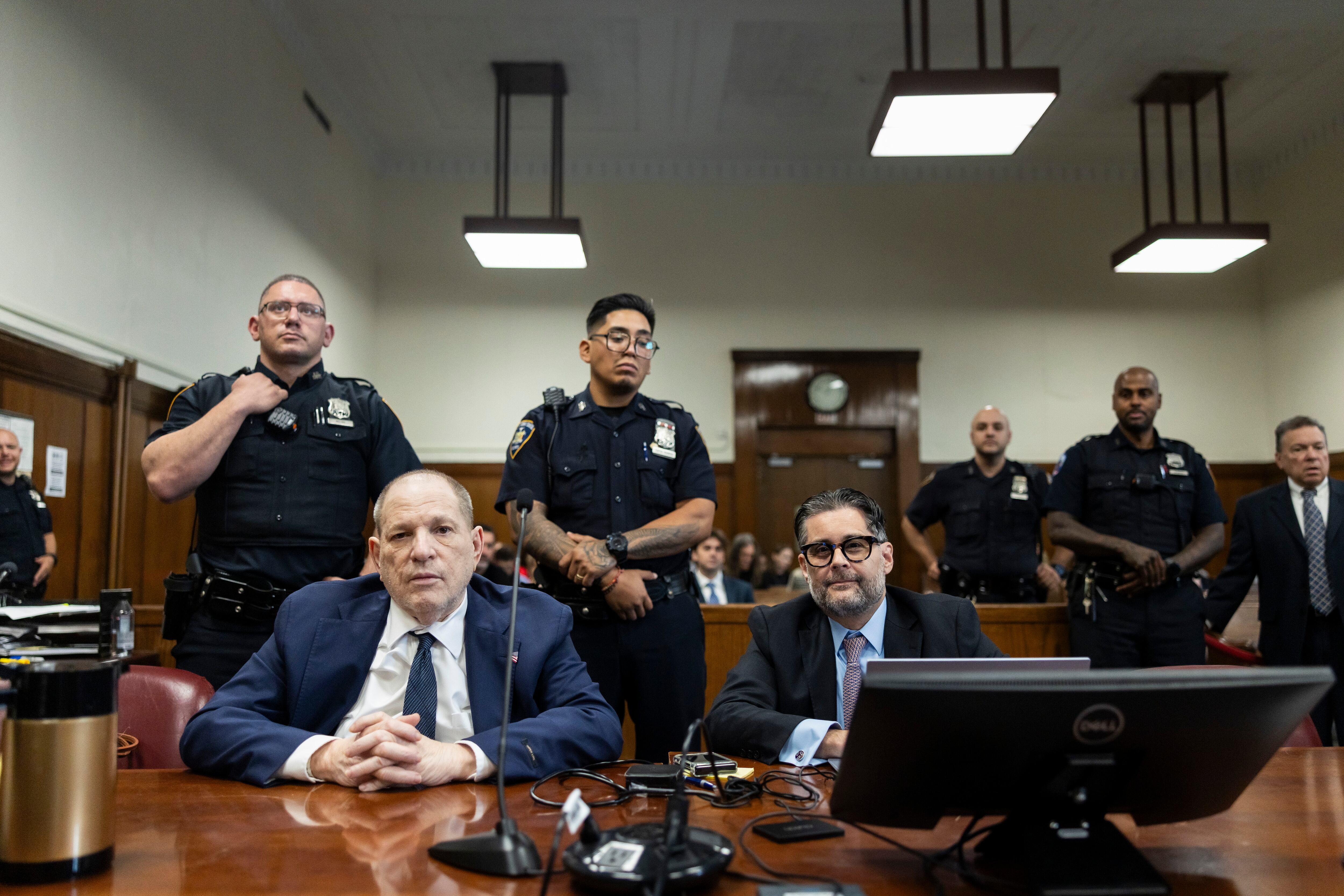 Exproductor de cine Harvey Weinstein durante la cuarta audiencia de su caso. FOTO: EFE/EPA/JUSTIN LANE