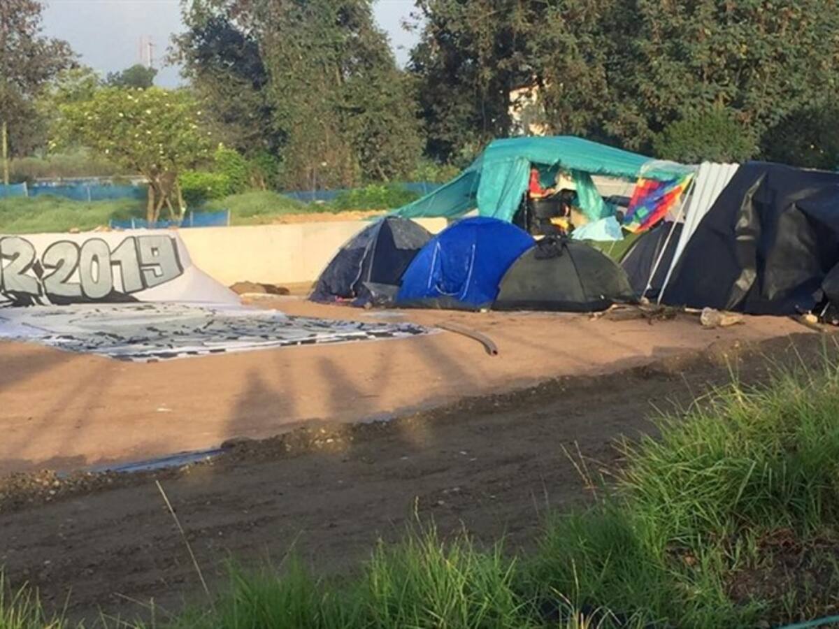 Protestas en humedal Tibabuyes para exigir que suspendan obras del acueducto