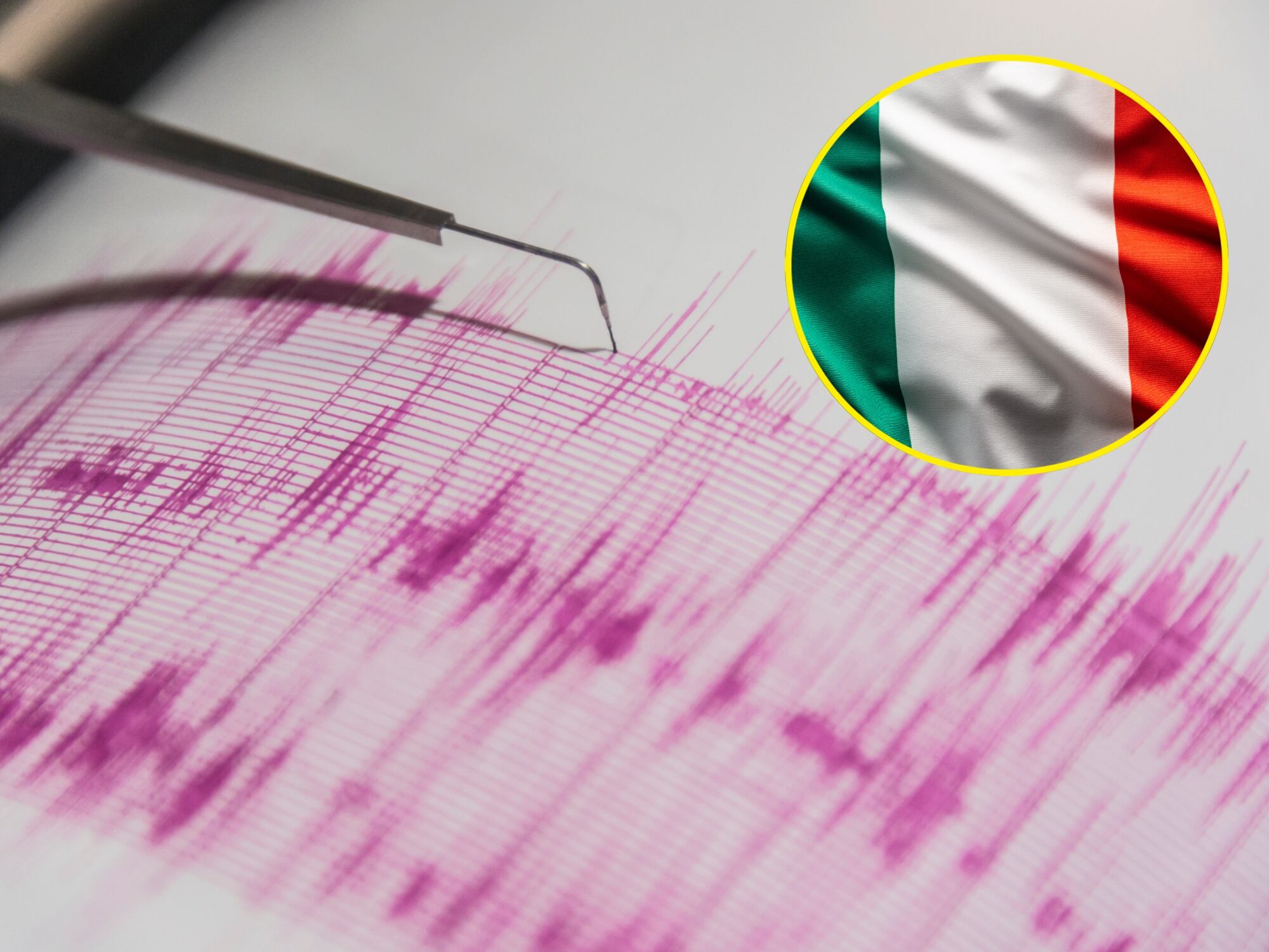 Imagen de referencia de temblores. I Foto: Getty Images. Bandera de Italia. I Foto: Getty Images.