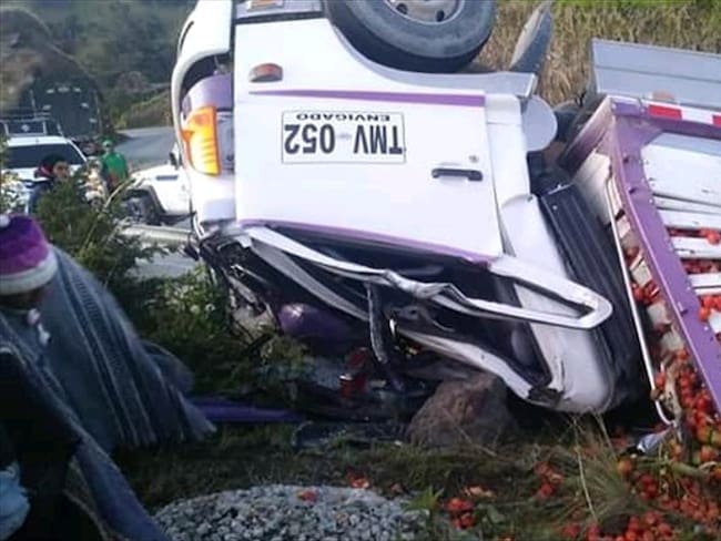 Accidente deja tres personas muertas en Puracé, Cauca . Foto: Bomberos Popayán