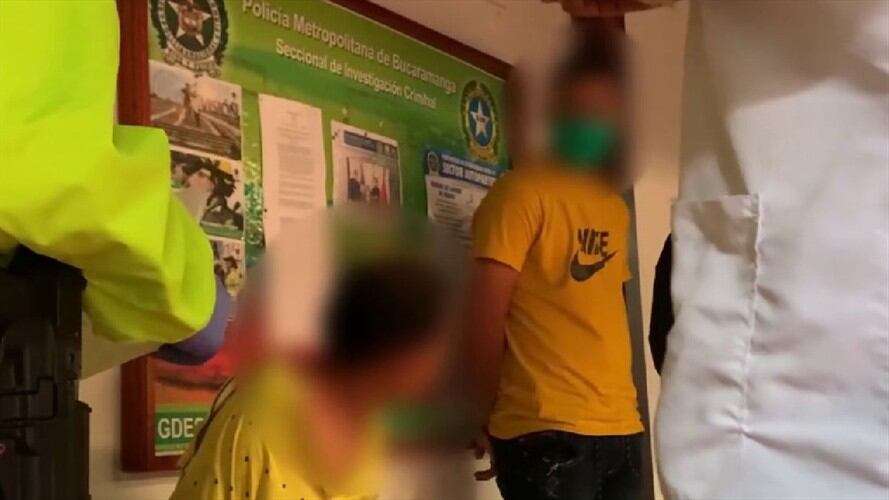 Captura feminicidas. . Foto:Policía Bucaramanga.