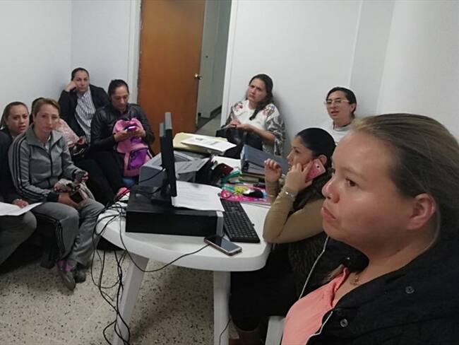 Trabajadores se toman hospital de Chiquinquirá por suspensión de contratos. Foto: Cortesía