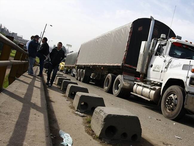Paro camionero. Foto: Colprensa