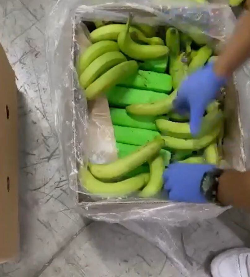 La droga sería introducida en la península entre mercancía legal. Foto: Suministrada, Ministerio del Interior.