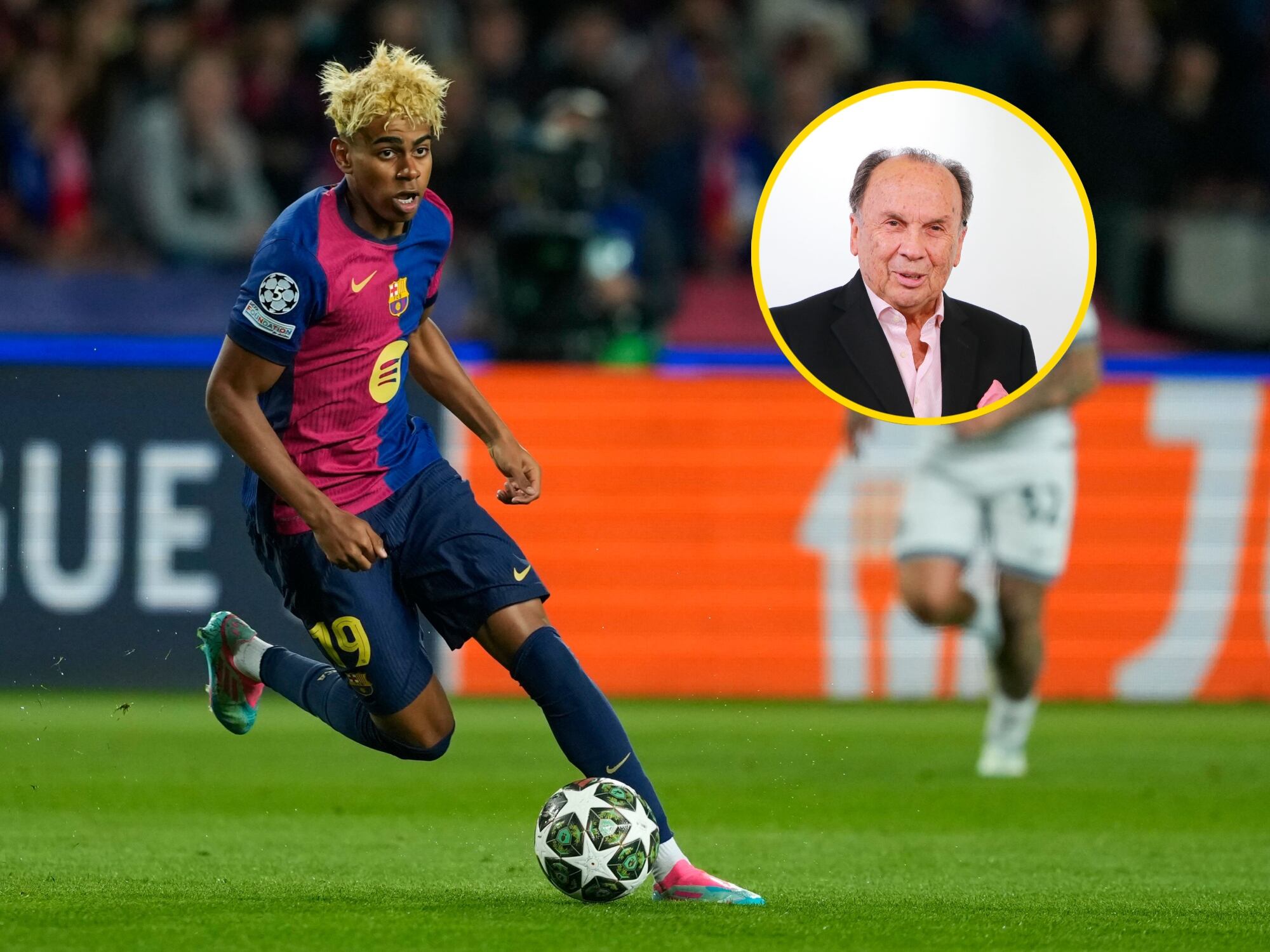 Lamine Yamal y Hernán Peláez. Fotos: Getty Images y W Radio.