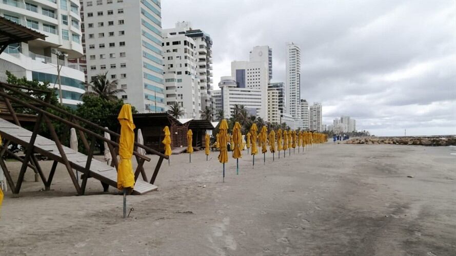 Las playas de la capital de Bolívar está cerradas desde el mes de marzo. Foto: Antonio Canchila