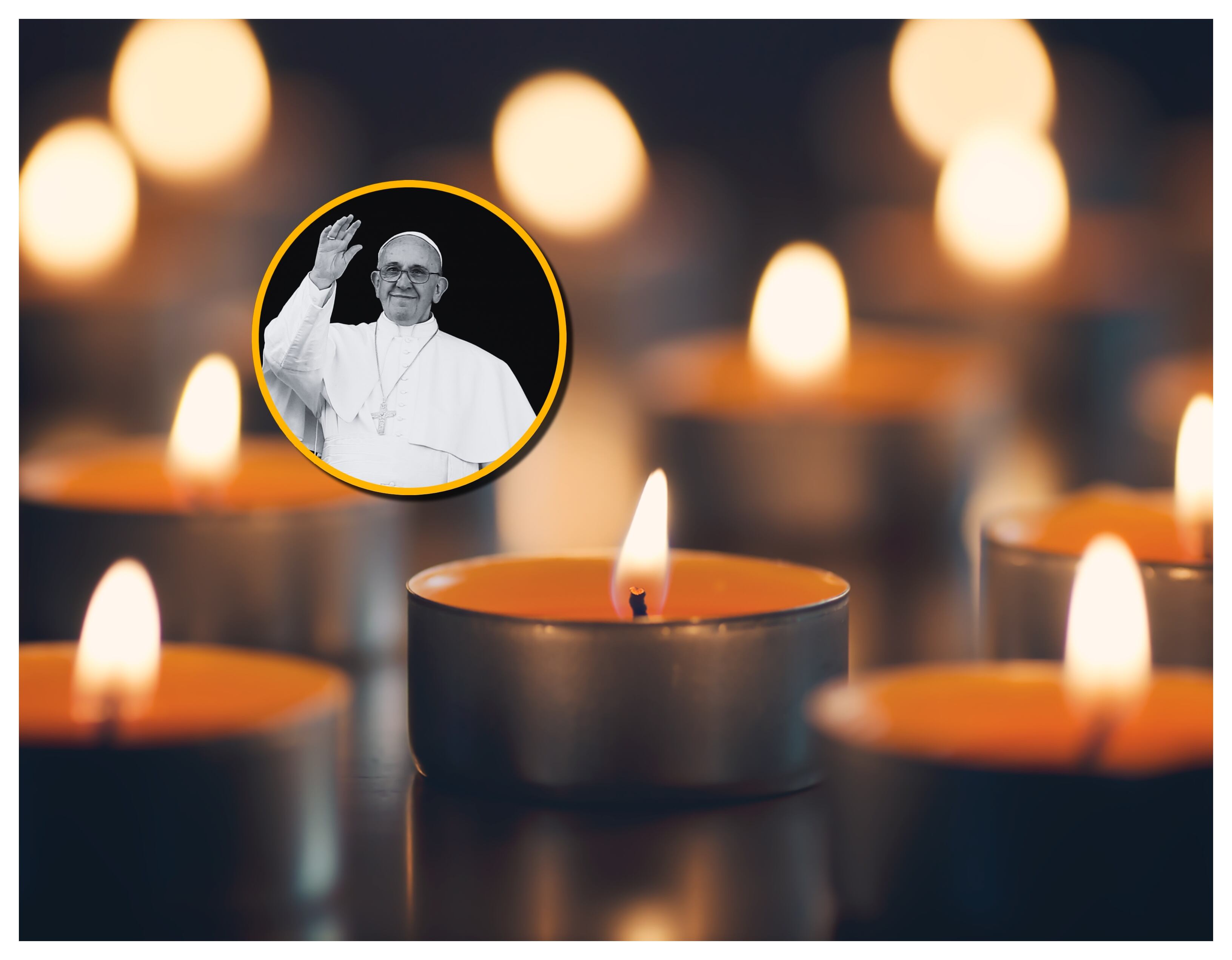 Referencia de muerte y el papa Francisco. Foto: Alicia Llop y Franco Origlia/Getty Images.