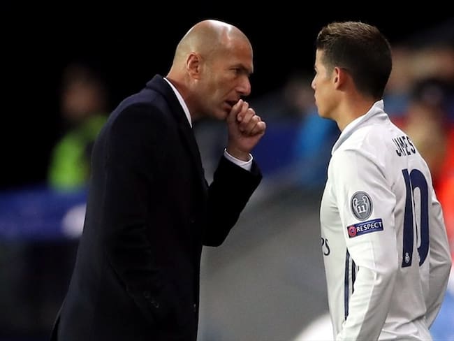 Zidane y James Rodríguez. Foto: Getty