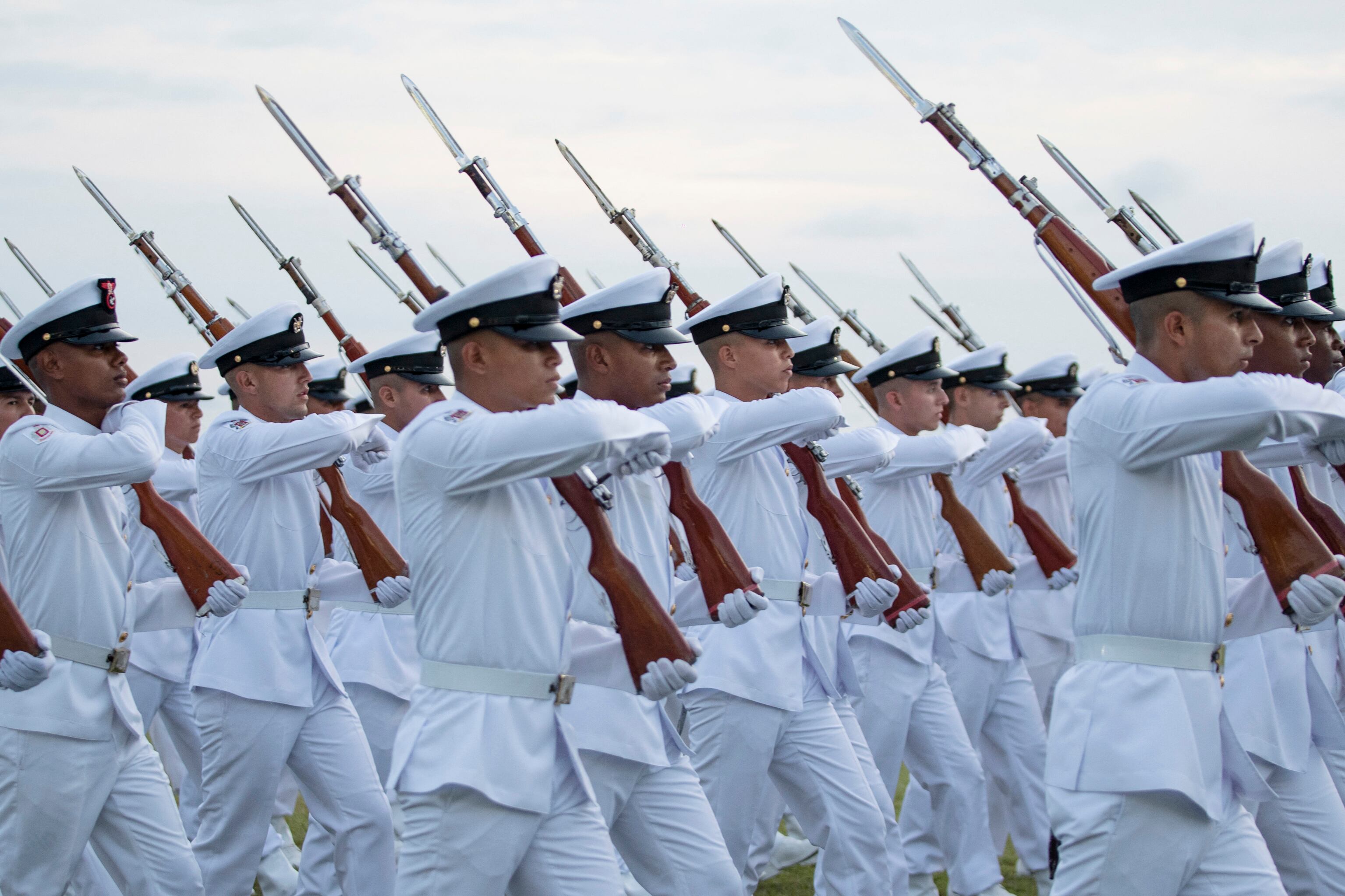 Cadetes de la Escuela Naval de Cadetes Almirante Padilla, de la Armada Nacional (GettyImages)
