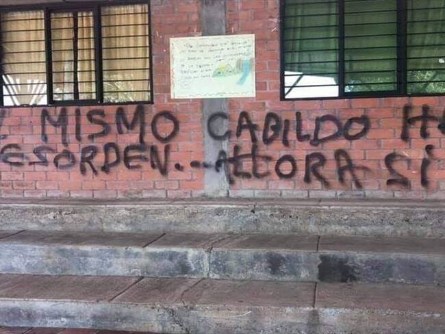 Los escritos fueron realizados en horas de la noche, según las autoridades indígenas . Foto: Acín