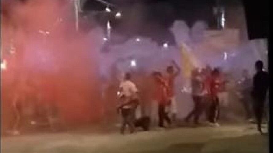 hinchas América. Foto:TOMADA DEL VIDEO.