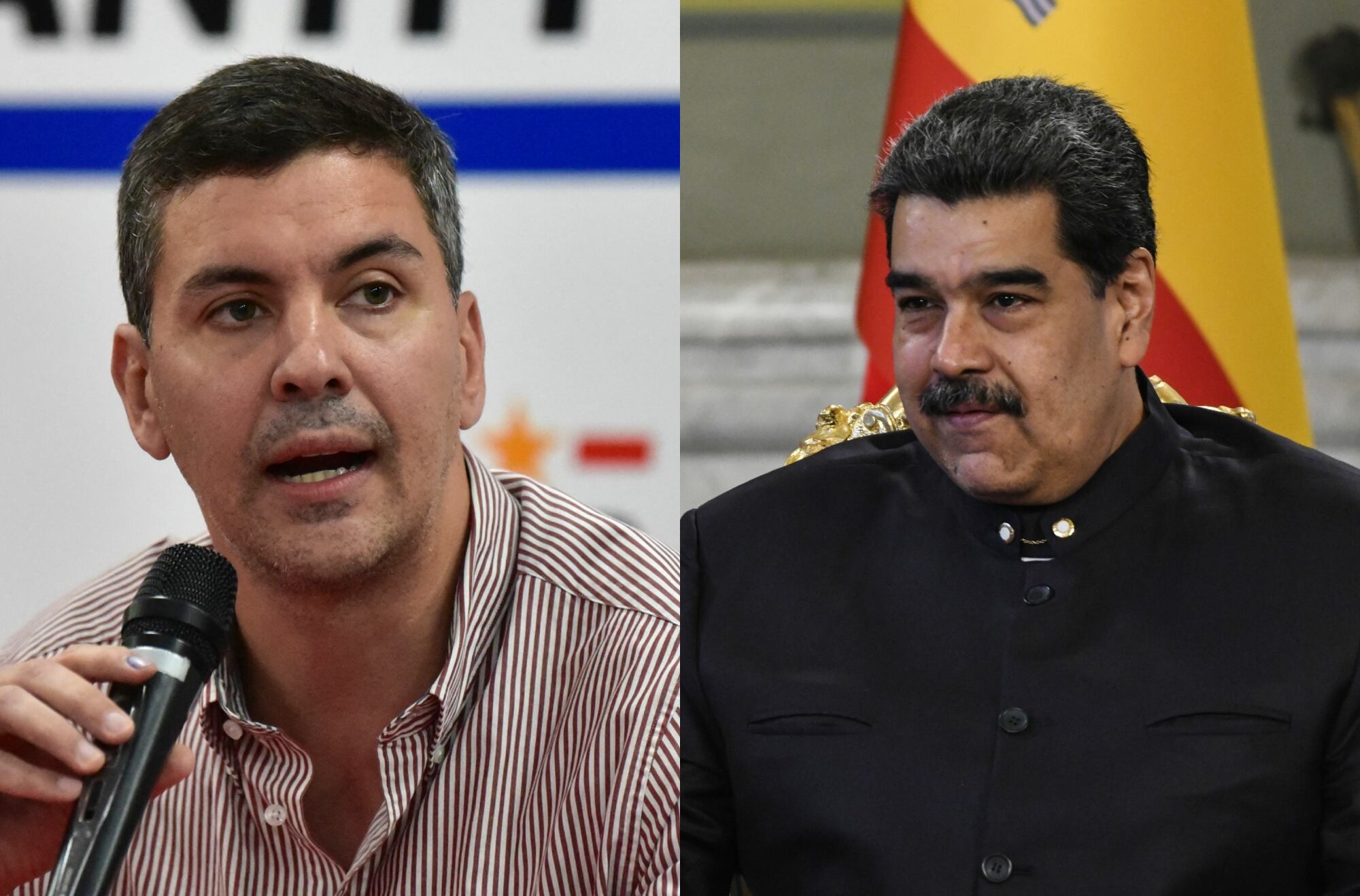 Santiago Peña y Nicolás Maduro | Fotos: GettyImages