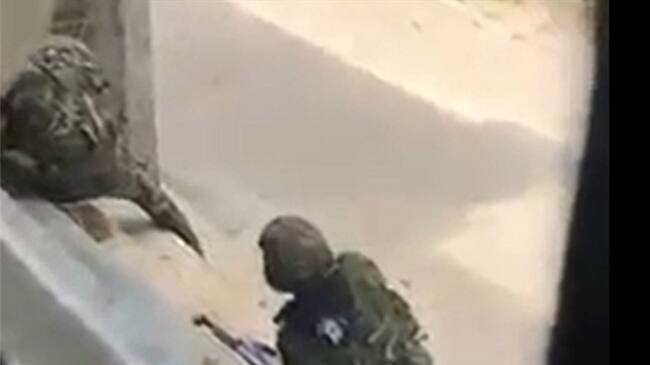 En videos quedaron registrados los momentos del ataque en esta población . Foto: Cortesía