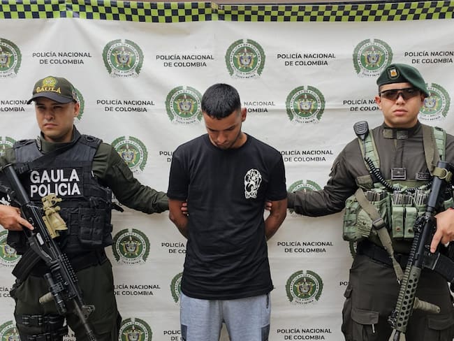 Alias 'Mincho', capturado en Puerto Tejada Cauca. Crédito: Policía Nacional.