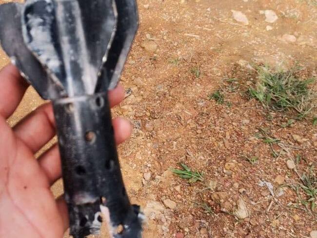 El artefacto tipo tatuco explotó en el techo de un hogar. Crédito: Sucesos cauca