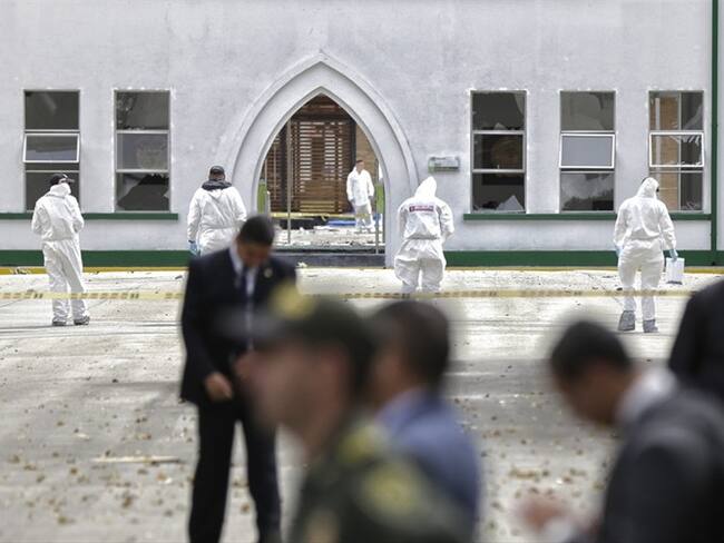 Atentado escuela de Cadetes General Santander en Bogotá. Foto: Colprensa