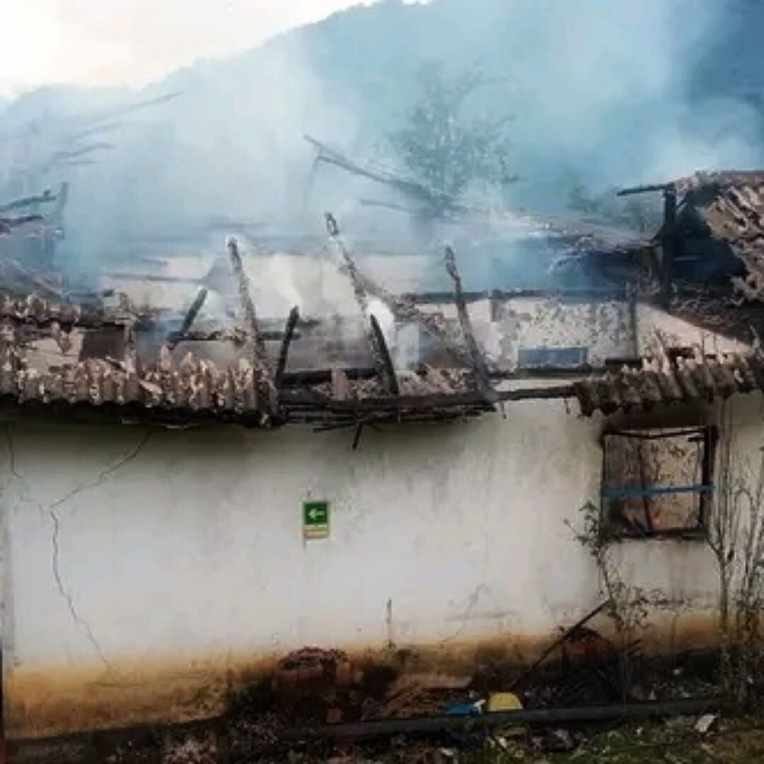 Los hechos dejaron daños materiales a la casa finca. Crédito: Red de Apoyo. 