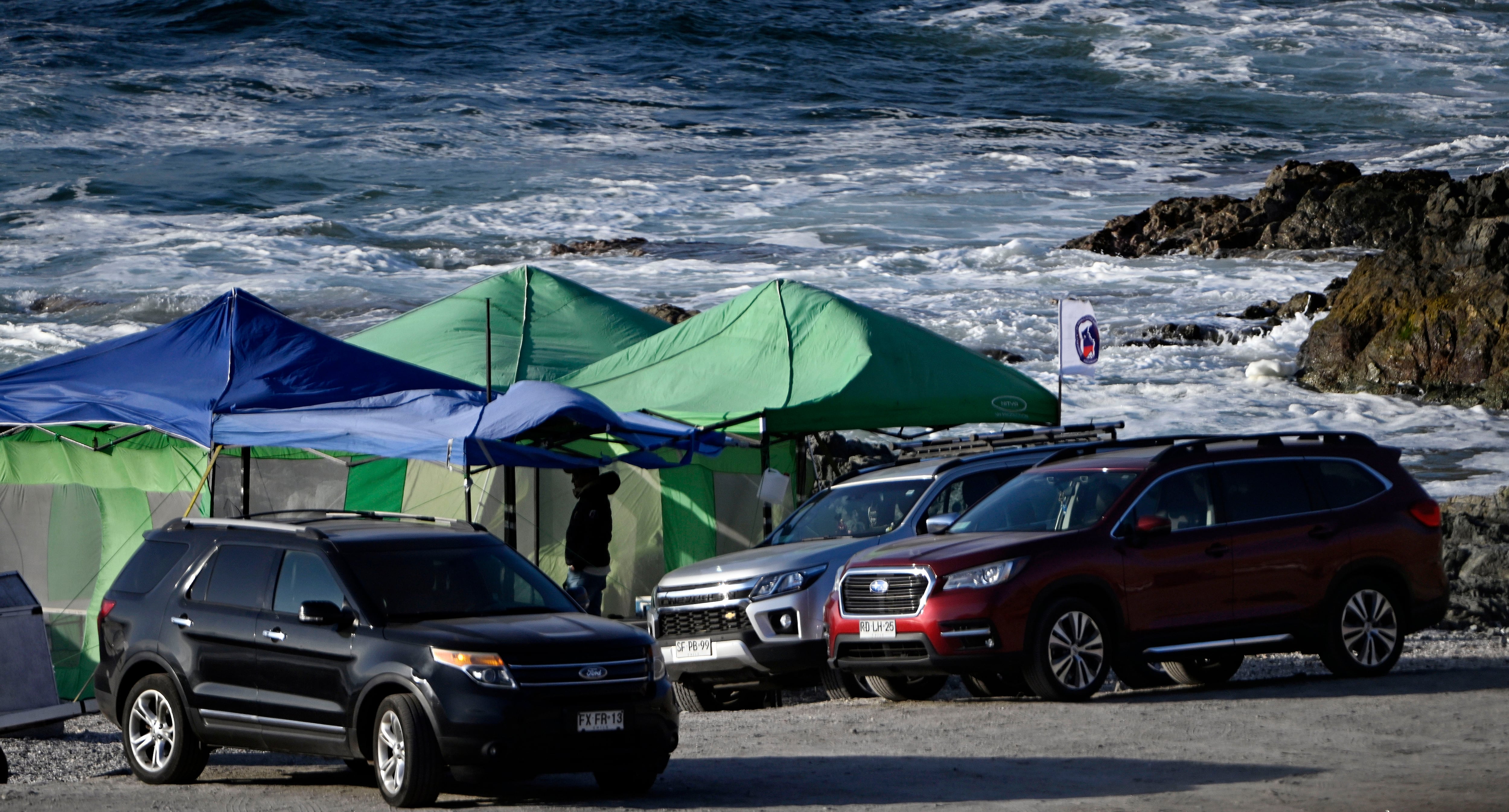 Mineros en manifestación. EFE/ Pedro Tapia