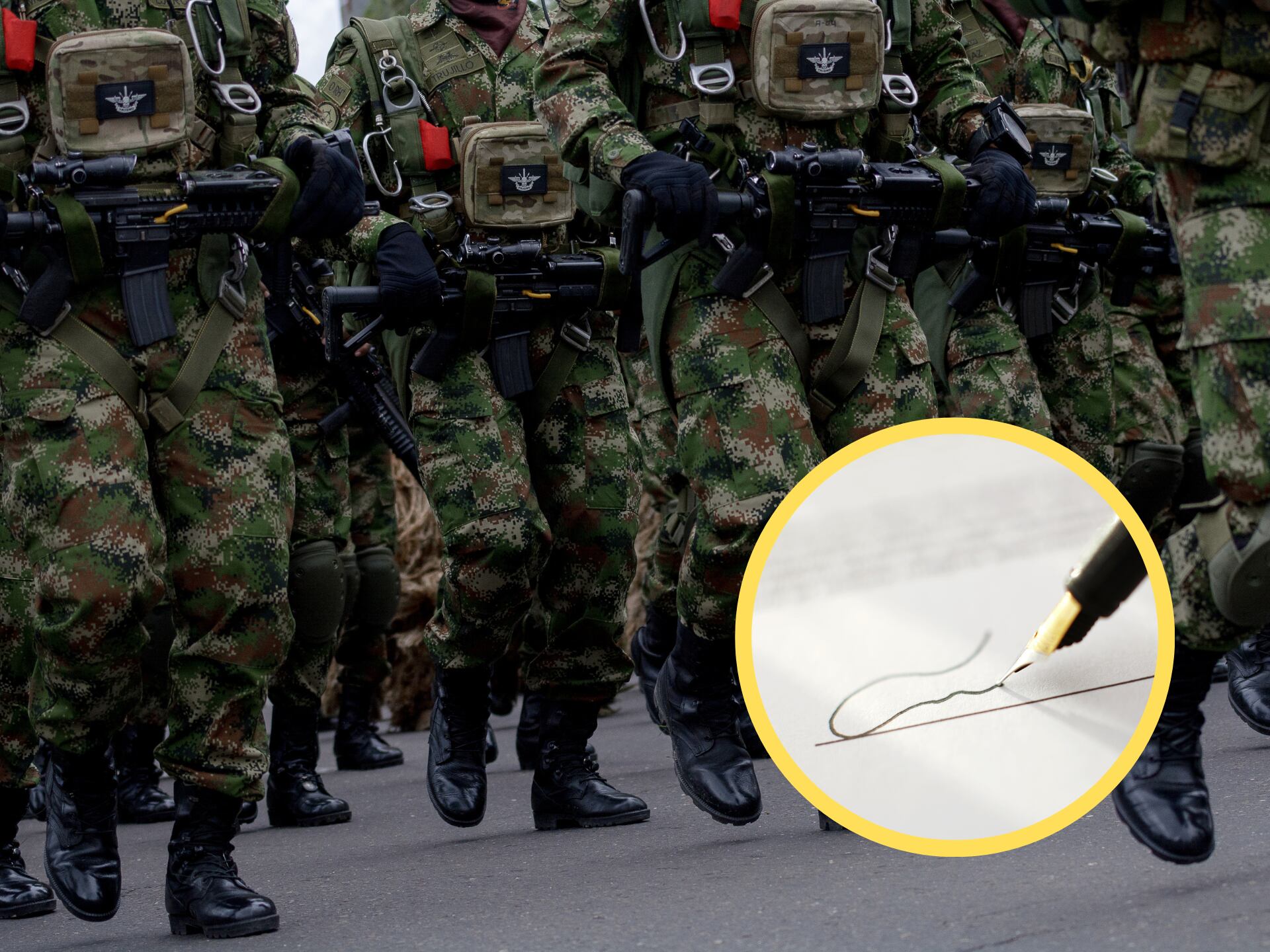 Fuerza Militar de Colombia, encima firma de documento (GettyImages)