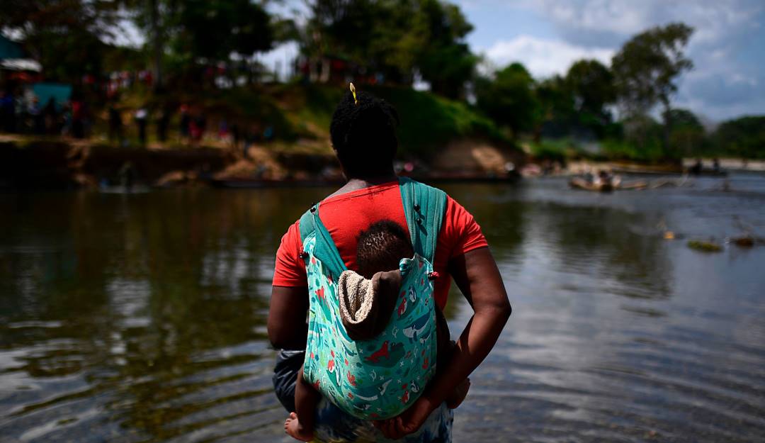 Migrante en el Darién  Foto: Getty