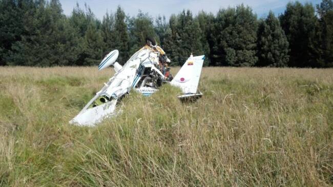 Se accidentó una avioneta. Foto: Colprensa / Avión monomotor se accidentó este domingo en Mitú, Vaupés