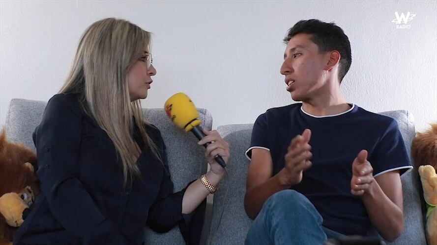 Egan Bernal en entrevista con Vicky Dávila. Foto: La WCon Vicky Dávila