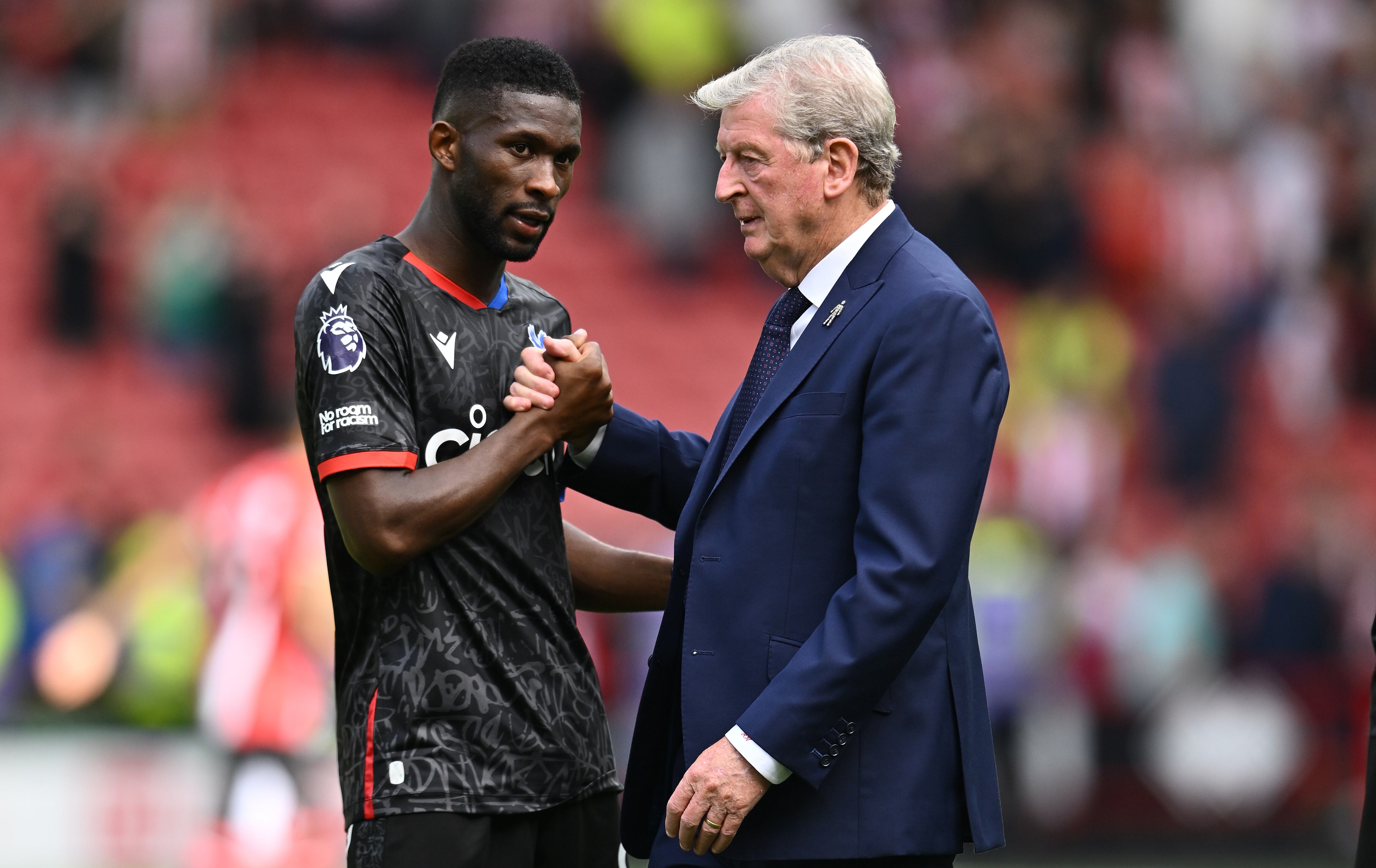Jefferson Lerma y Roy Hodgson en Crystal Palace (Photo by Sebastian Frej/MB Media/Getty Images)