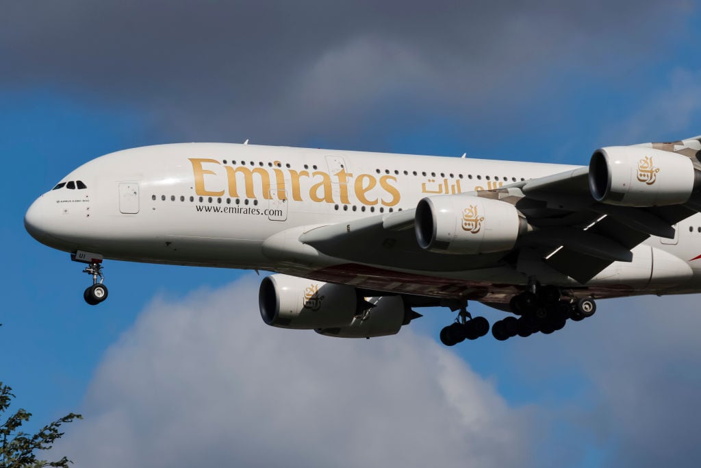 Emirates Airbus A380. Foto: Getty Images.