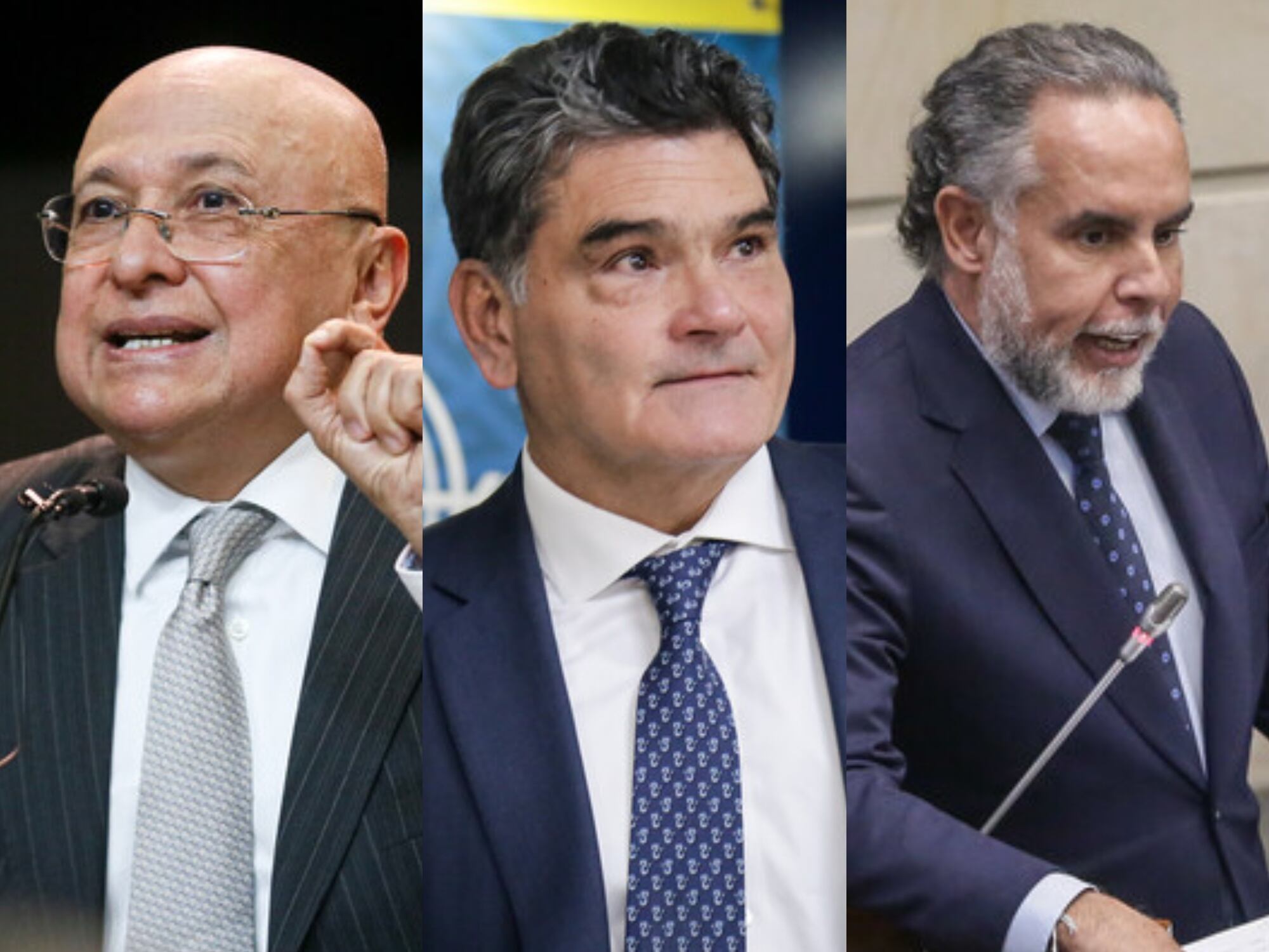 Montealegre, Eljach y Benedetti. Fotos: Colprensa.