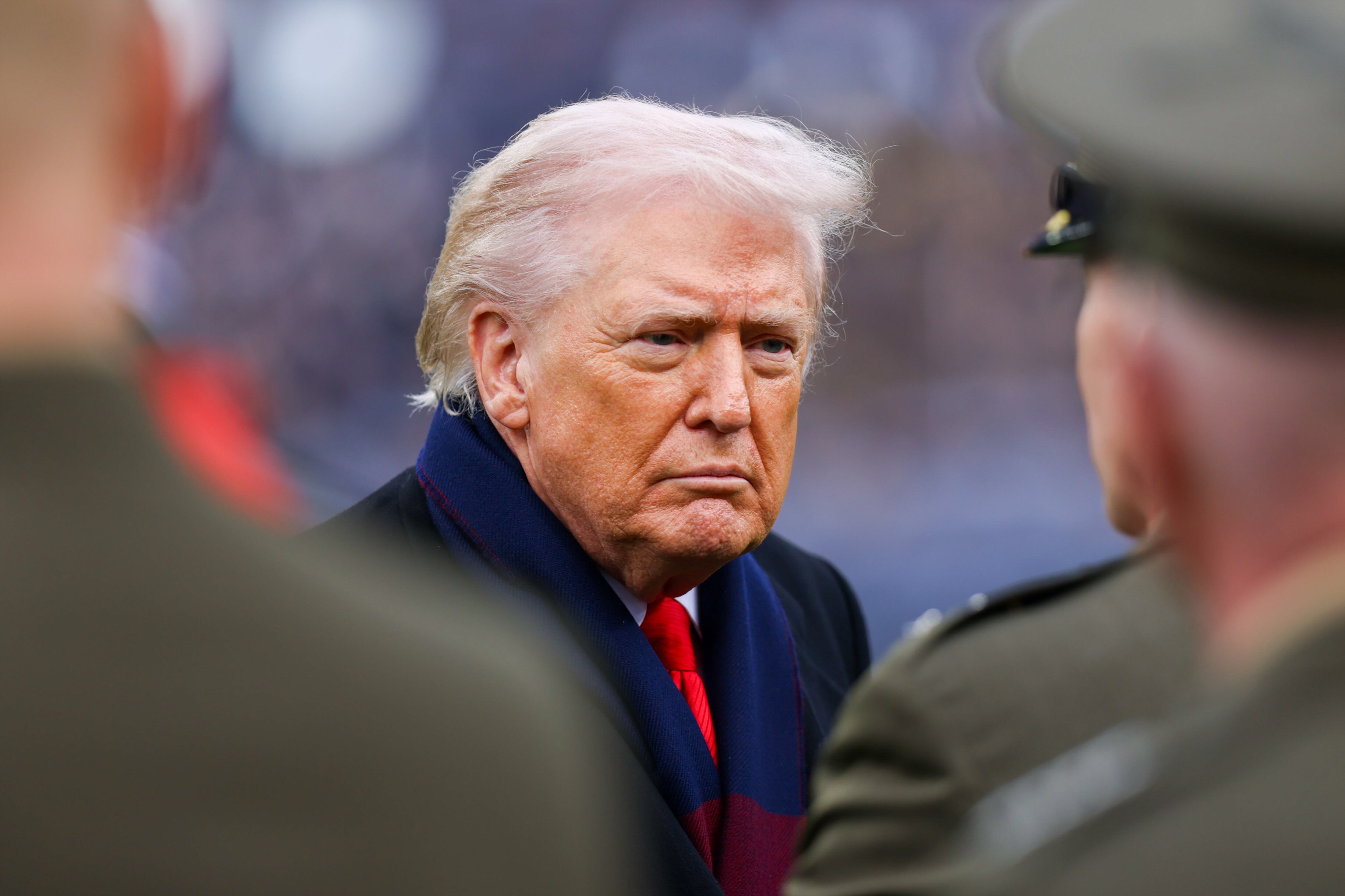 El presidente Donald Trump en el M&T Bank Stadium en diciembre de 2025. FOTO: Roger Wimmer/ISI Photos/ISI Photo via Getty Images