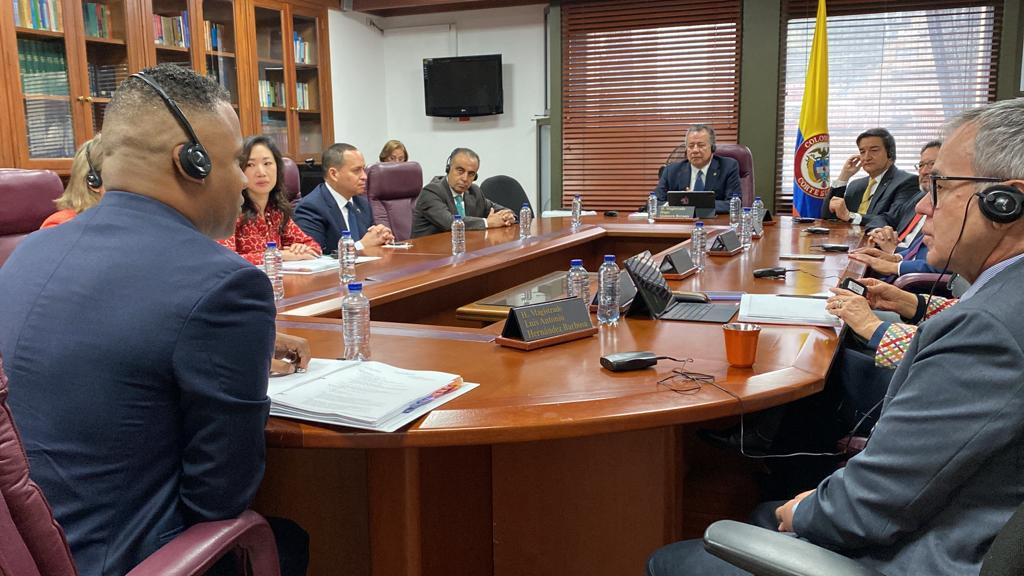 Reunión entre la Corte Suprema y el fiscal de Estados Unidos Kenneth Polite. Foto: Cortesía.