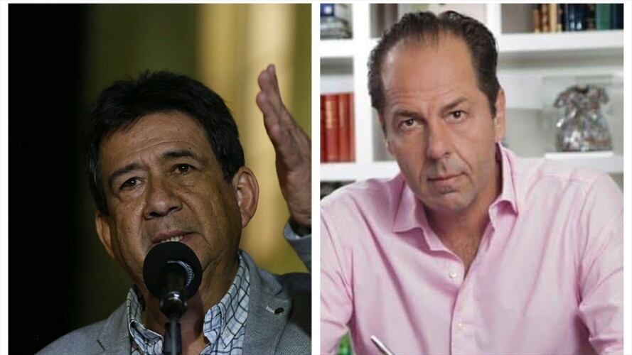 Diógenes Orjuela, presidente CUT y José Miguel Santamaría debatieron sobre los 104 puntos del pliego de peticiones del Paro Nacional.. Foto: Colprensa y Facebook
