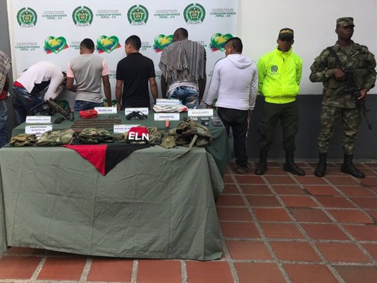 Fueron capturados seis integrantes del Eln en el norte del Cauca
