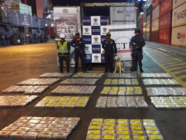 453 kilos de cocaína fueron incautados por la Armada y el CTI en Santa Marta. Foto: Armada Nacional.