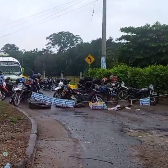 Protesta Puerto Wilches / suministrada a W