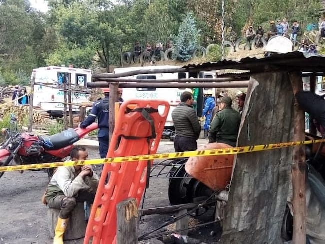 Mueren dos mineros tras quedar atrapados en una mina en Cucunubá, Cundinamarca. Foto: Cortesía.