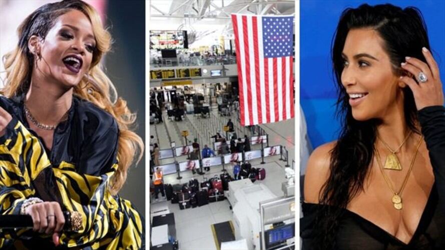 La cuenta de Instagram de la Administración de Seguridad en el Transporte de EE.UU. es un éxito solo superado por Rihanna (izda), National Geographic y Kim Kardashian. Foto: BBC/GETTY/REUTERS