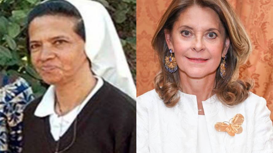 Monja Gloria Cecilia Narváez y Marta Lucía Ramírez. Créditos: Colprensa