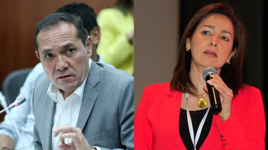 En la foto el senador Antonio Sanguino y la ex representante Olga Lucía Velasquez . Foto: Colprensa
