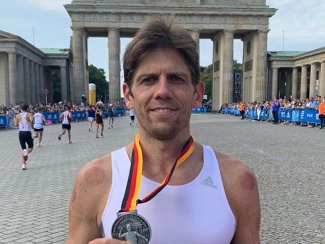 El atleta colombiano Nicolás Santos logró su mejor tiempo de dos horas con 29 minutos y 12 segundos. Foto: Cortesía Nicolás Santos