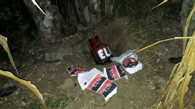 Frustran atentado terrorista del Eln en el sur del Cauca. Foto: Policía Nacional