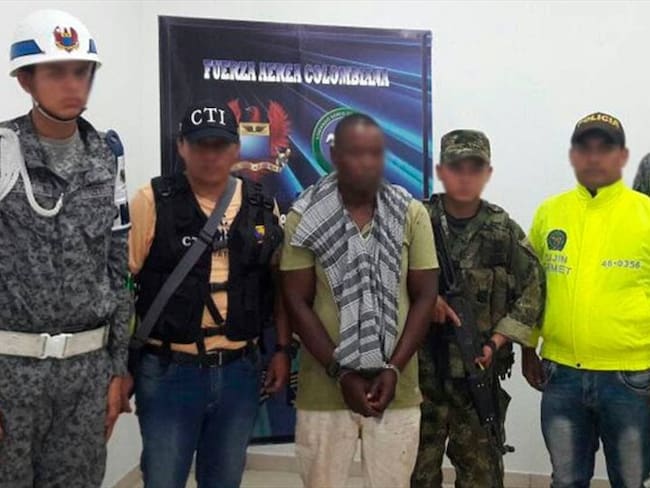"Negro Fidel", según las autoridades, es cabecilla de zona de las disidencias del Frente Primero de las Farc. Foto: Policía Meta